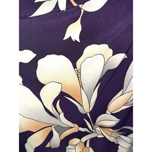 NEW AMERICAN LIVING Sz 10 Sheath Dress Purple Beige Floral Long Sleeve Stretch - Picture 3 of 5